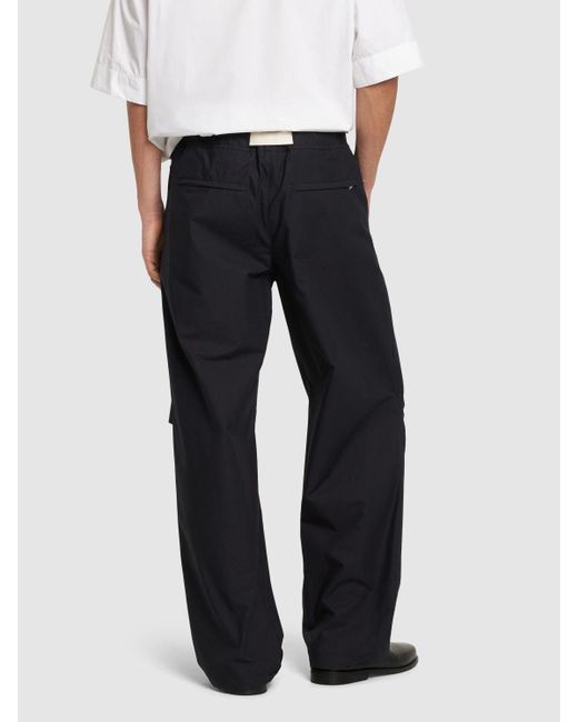 Pantalones de algodón Jil Sander de hombre de color Black