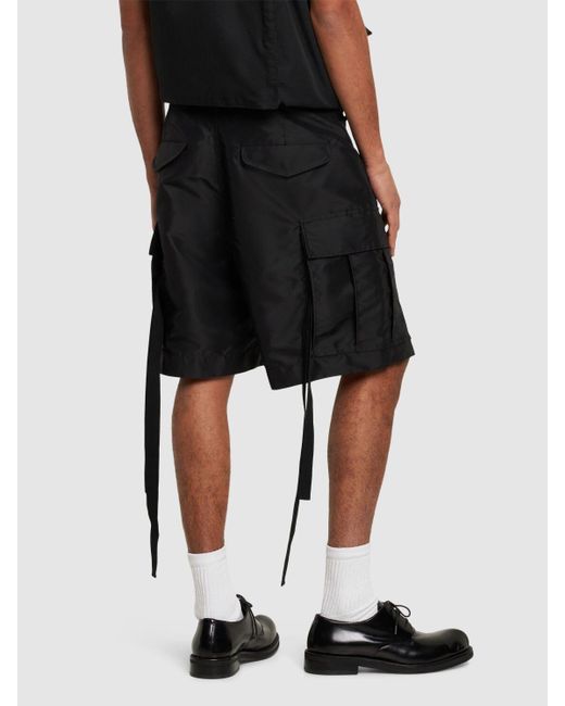 Sacai Elastische Shorts Aus Nylontwill in Black für Herren