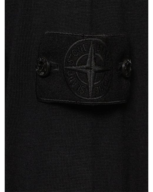 Uomo Felpa Girocollo Ghost di Stone Island in Black da Uomo