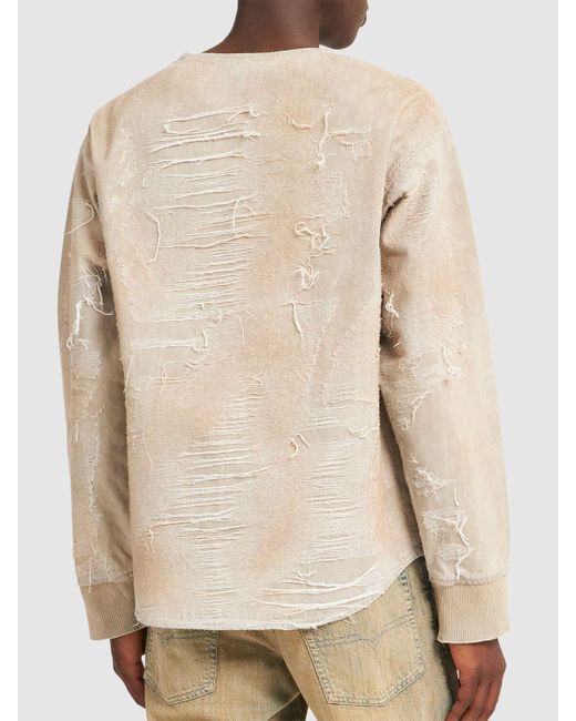 【DIESEL】D-Just-FSG1 オーガニックコットンセーター DIESEL D-Just-Fsg1 Organic Cotton Sweater in Natural for Men