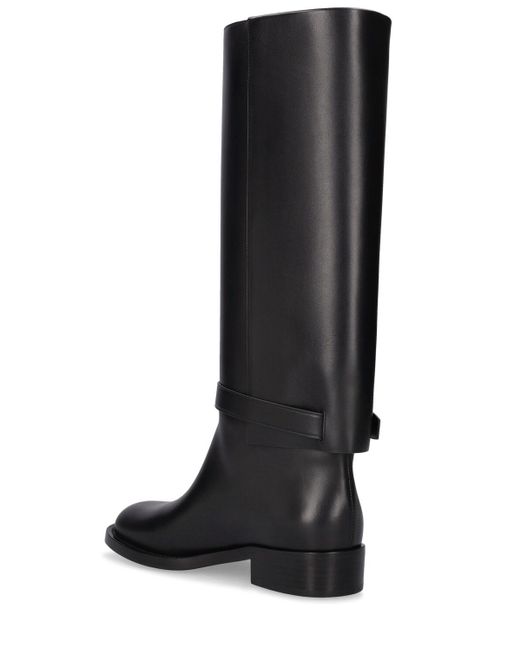 Burberry Black 20mm Emmett Leather Tall Boots