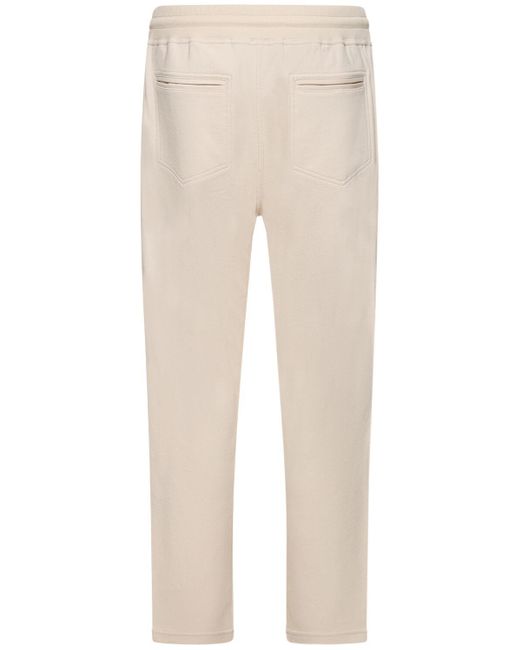 Pantalones deportivos de algodón Brunello Cucinelli de hombre de color Natural