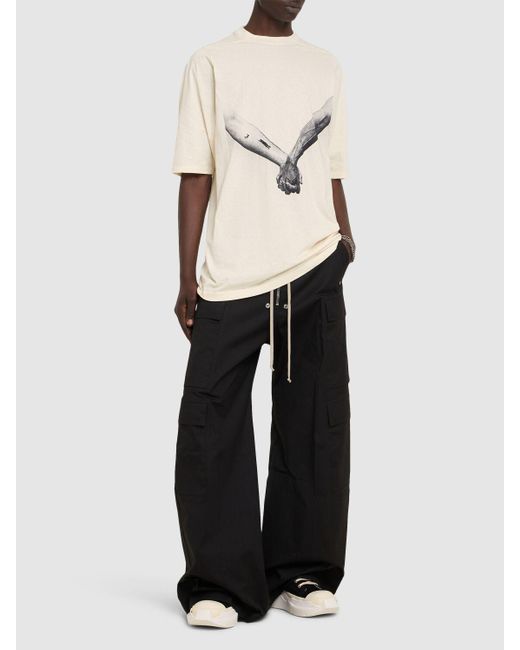 Rick Owens Herren T-Shirt „Jumbo Ss“ in Natural für Herren