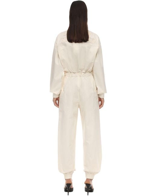 white cargo jumpsuit