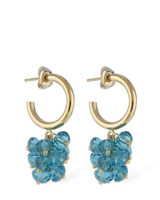 Isabel Marant Blue Polly Glass Hoop Earrings