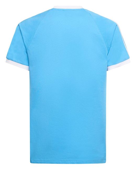 Adidas Originals Blue 3-stripes Cotton T-shirt for men