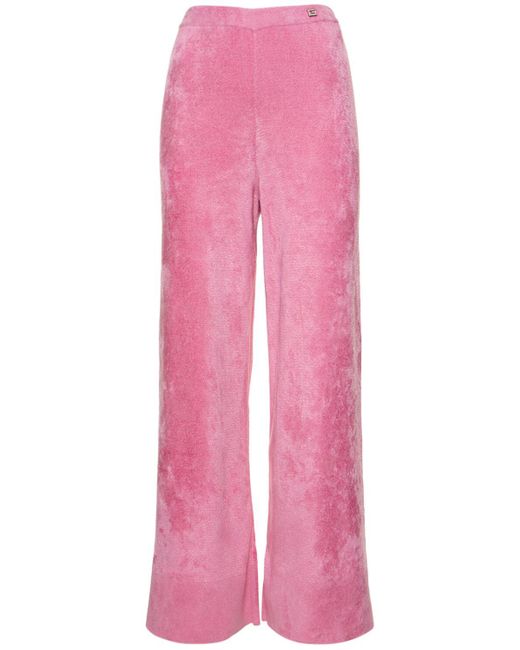 Gucci エクストラファインビスコースブレンドパンツ Pink