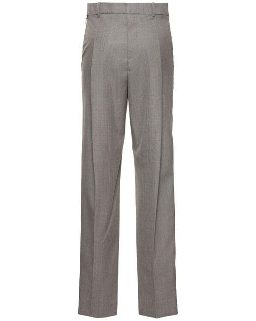 Pantalones de lana Victoria Beckham de color Gray