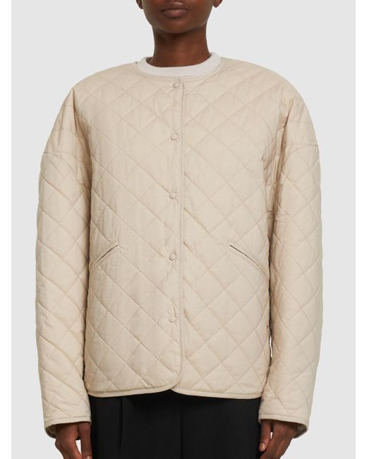 Totême  Natural Quilted Cotton Jacket