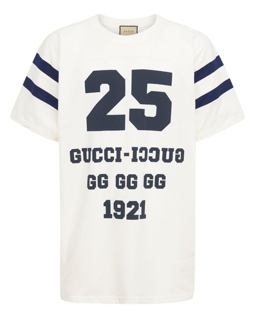 T-shirt En Coton "25 Eschatology 1921" Gucci pour homme en coloris White