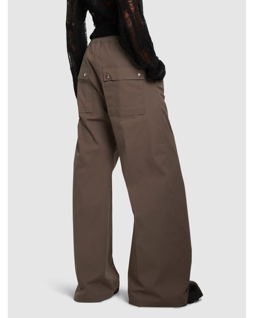 Pantalones anchos de algodón Rick Owens de hombre de color Brown