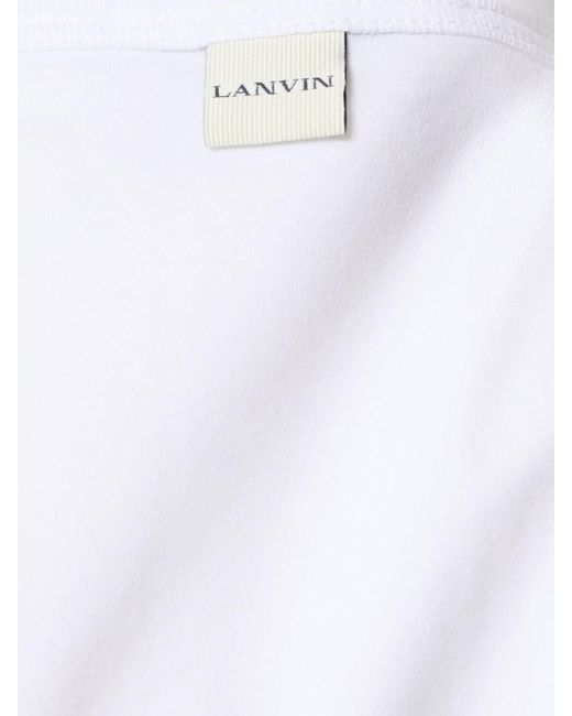 メンズ Lanvin Essential コットンtシャツ White