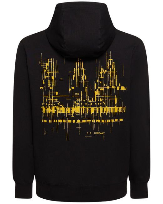 C P Company Stretch-fleece-hoodie "metropolis Series" in Black für Herren