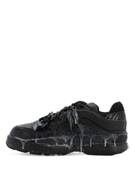 fusion leather and mesh sneakers