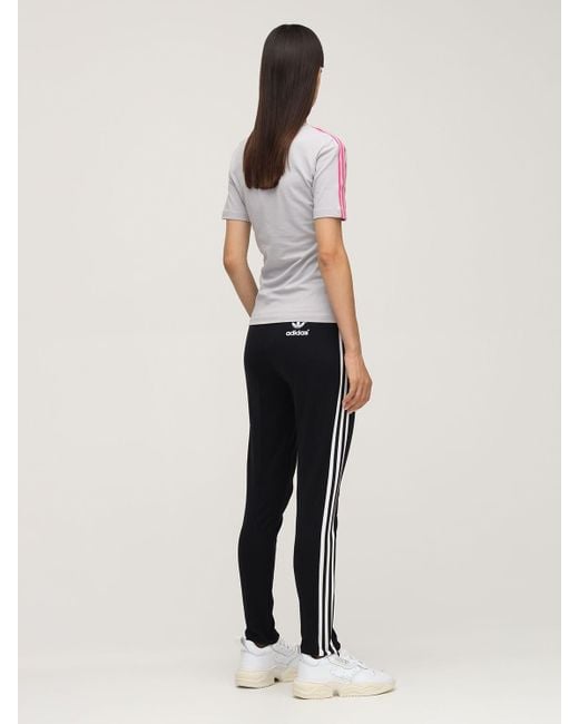 adidas Originals 70s Stirrup Cotton Blend Pants in Light Grey (Black) - Save 64% - Lyst