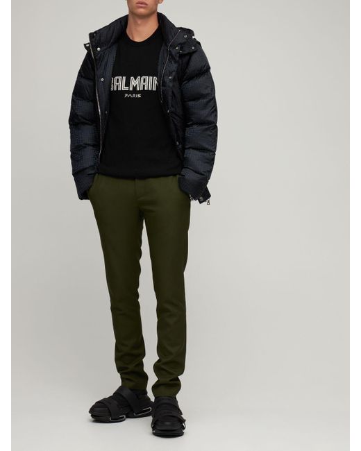 Balmain Nylon Down Jacket W/ Detachable Sleeves in Black for Men | Lyst UK