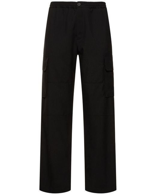 Pantalon cargo en laine tropical Marni pour homme en coloris Black