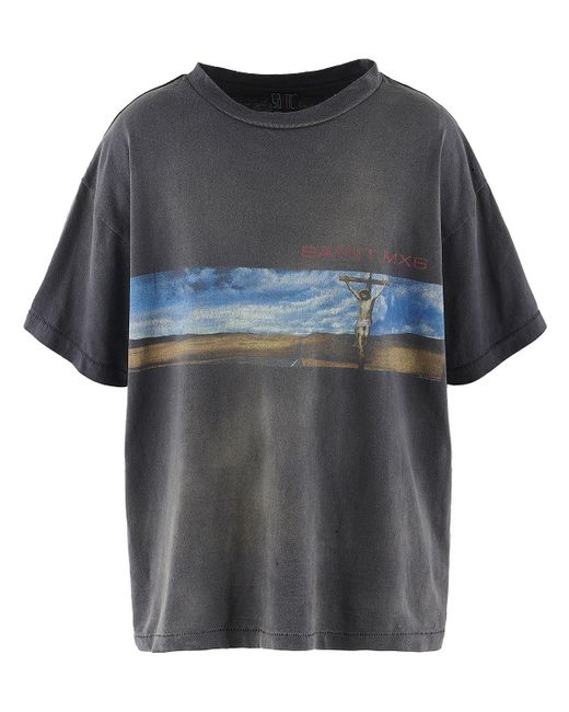 Saint Michael Sky T-shirt in Gray für Herren