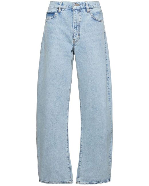 FRAME Blue The Bubble High Rise Wide Jeans