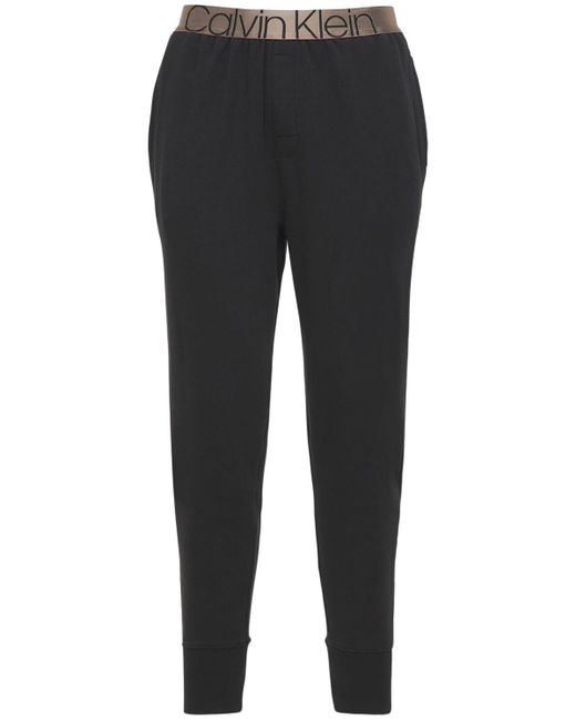 Mens black calvin klein joggers Outlet