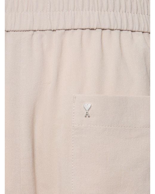 Shorts in crepe di cotone di AMI in White da Uomo