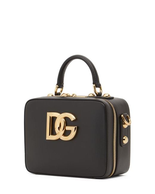 Dolce & Gabbana Black Kleines Handtasche Aus Leder "3.5"