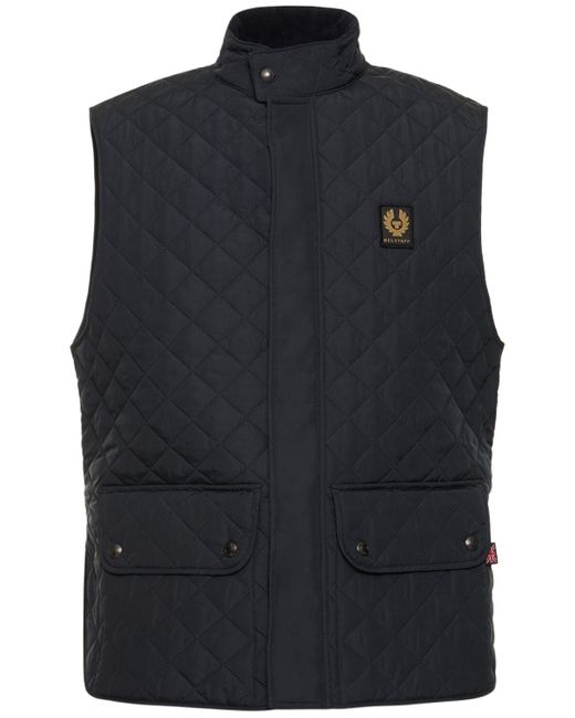 Belstaff Black Icon Lightweight Quilted Nylon Vest for men