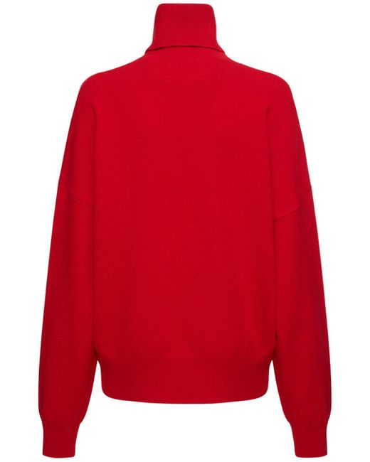 Extreme Cashmere Red Jill Cashmere Blend Turtleneck Sweater