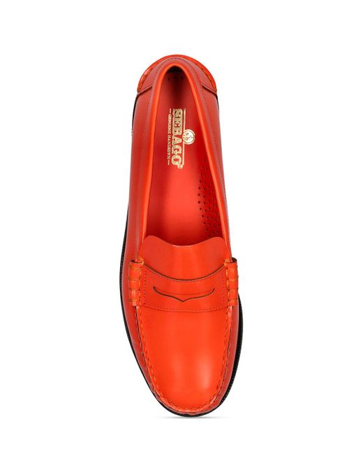 Sebago Red Dan Outsides Smooth Leather Loafers for men