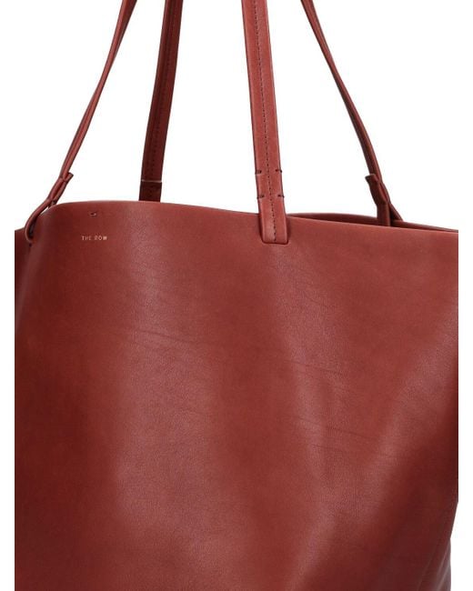 The Row Park Tote Three Saddle レザートートバッグ Brown