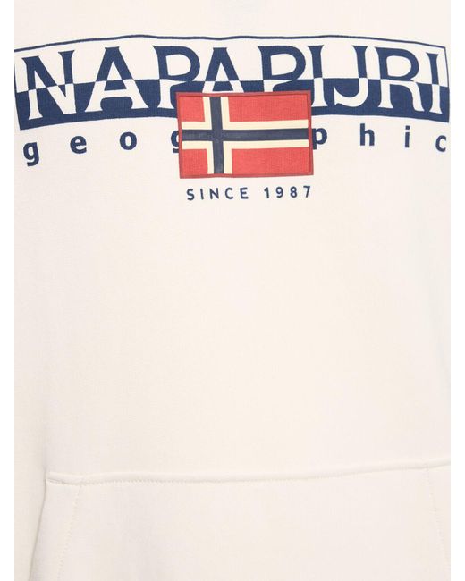 Sweat-shirt en coton à capuche b-aylmer Napapijri pour homme en coloris White