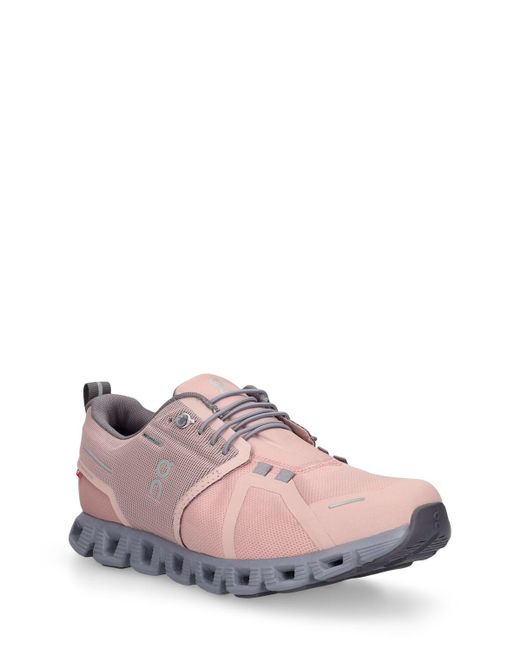 On Shoes Pink Cloud 5 Waterproof Sneakers