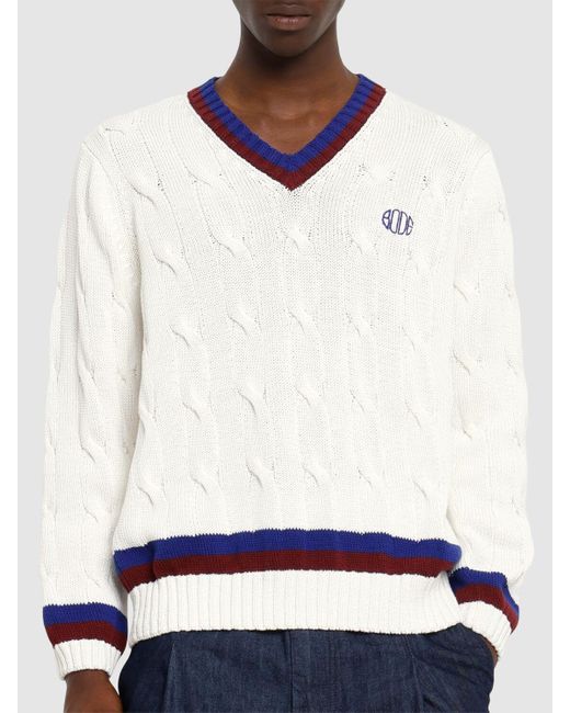メンズ Bode Tennis セーター Blue
