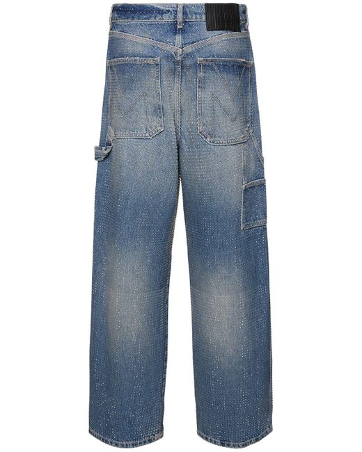 Jeans crystal oversize in denim di Marc Jacobs in Blue