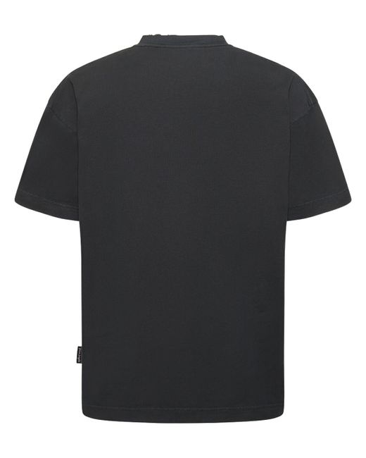 Camiseta de algodón con logo Palm Angels de hombre de color Black