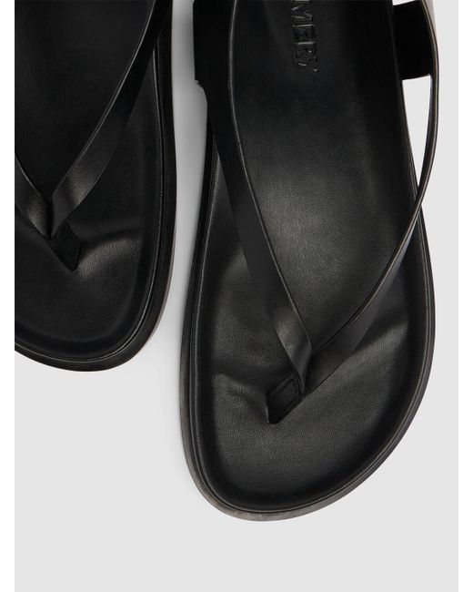 A.Emery Black 10mm Shel Leather Sandals