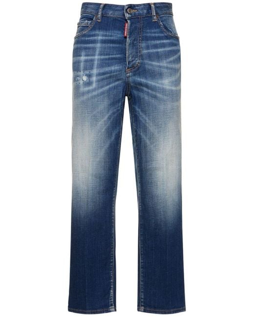 DSquared² Blue Boston Denim High Rise Crop Jeans