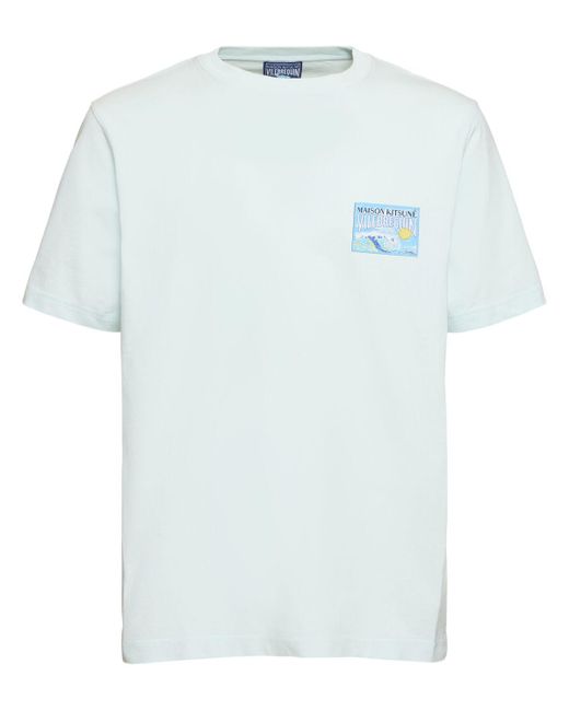 Vilebrequin Blue X Maison Kitsuné T-shirt for men
