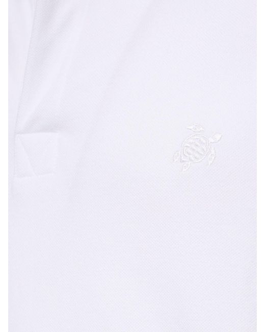 Vilebrequin Poloshirt Aus Baumwolljersey Mit Logo in White für Herren