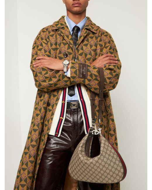 Sac Hobo Attache Gg Supreme Gucci en coloris Brown