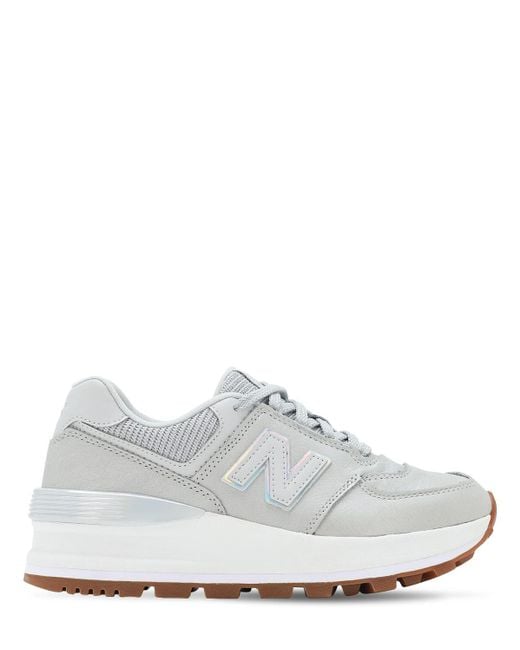 New Balance 574 Platform Sneakers in Gray | Lyst