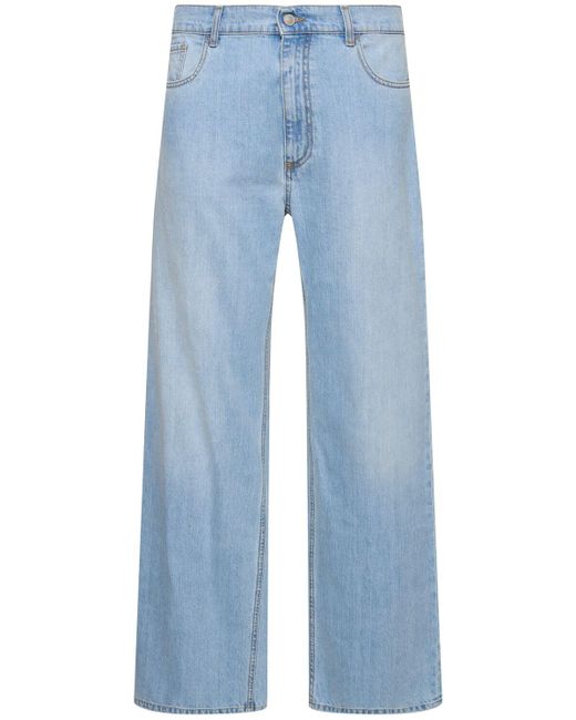 1017 ALYX 9SM Blue Wide Denim Jeans W/buckle for men
