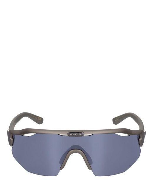 Moncler Blue Shield Acetate Mask Sunglasses for men