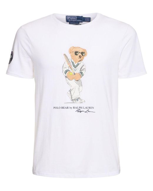 Polo Ralph Lauren T-shirt "wimbledon Bear" in White für Herren