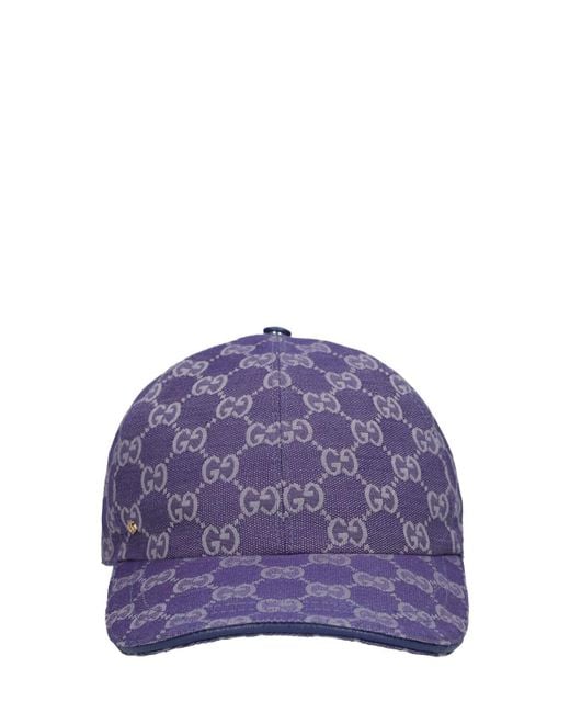 Gorra de baseball de lona gg Gucci de hombre de color Purple