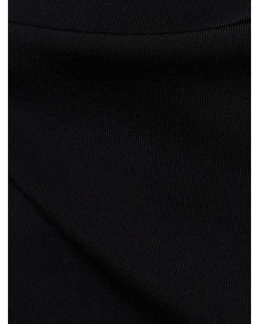 Jil Sander Black Cady Long Dress W/cut Outs