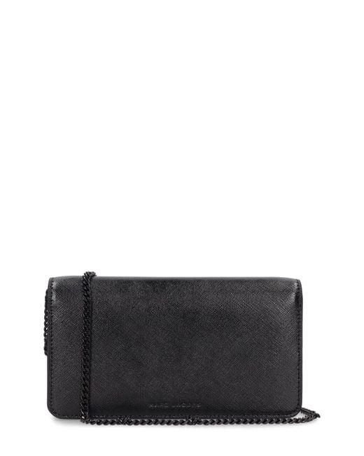 Marc Jacobs Black The Leather Envelope Chain Wallet