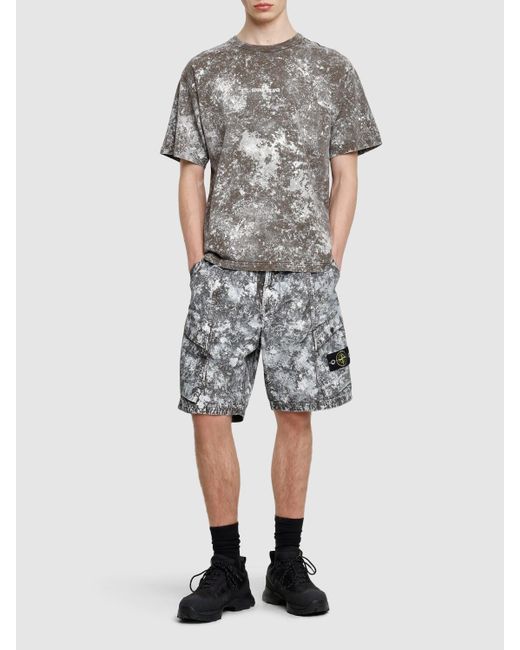 【Stone 】LuisaViaRoma short sleeve t-shirt Stone Island Luisaviaroma Short Sleeve T-shirt in Gray for