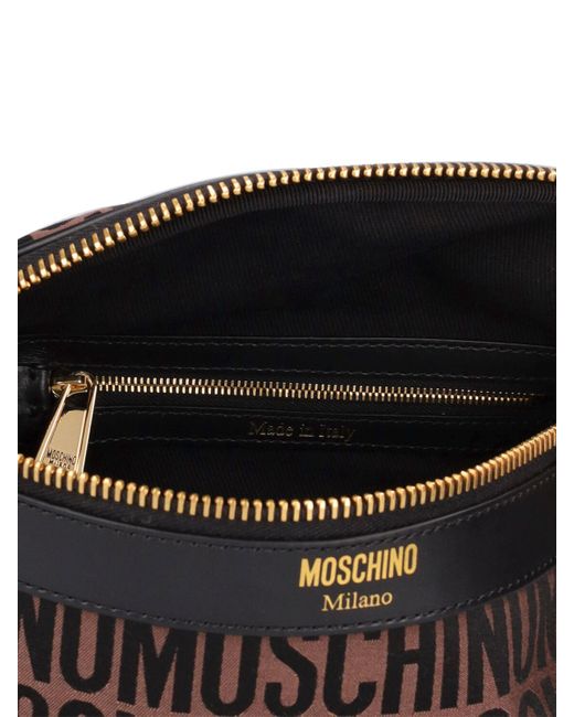 Marsupio in nylon con logo jacquard di Moschino in Gray da Uomo