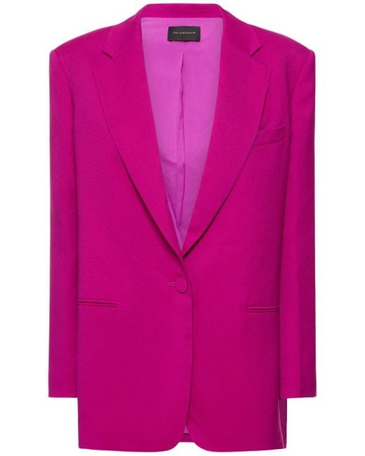 ANDAMANE Pink Oversized Blazer Aus Kreppsatin "guia"